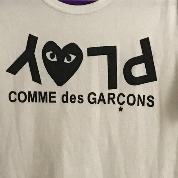 COMME DES GARÇONS PLAY PLAY - Logo Short Sleeve T Shirt - Size XL - CDG - Picture 9 of 15